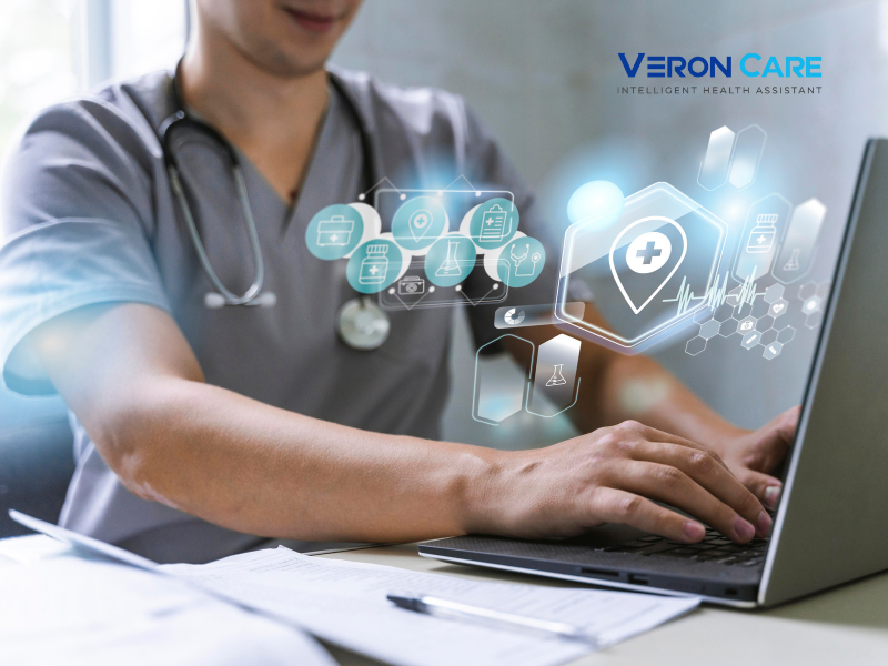 Home vital signs monitoring showing heart rate trends for seniors to support early detection of cardiac risks.